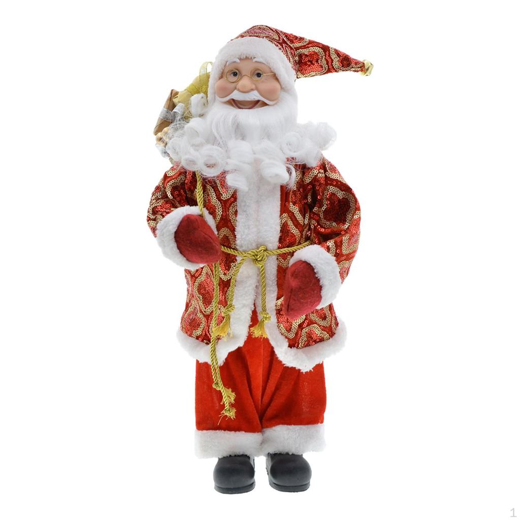 Santa Claus Figurines, Standing Figurines Decorations Gift for Indoor Home Office