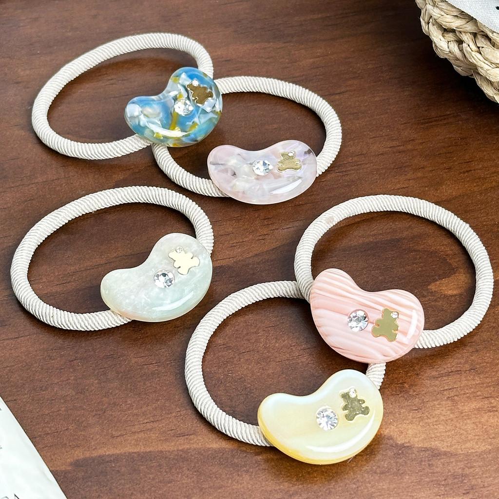 Trendy Acetate Hair Accessories Featuring Rhinestone Bear Clips For Young Women