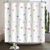 Fresh Flowers Print Shower Curtain Small Floral Home Bathroom Decoration Bath Curtains Waterproof Polyester Fabric With 12 Hooks