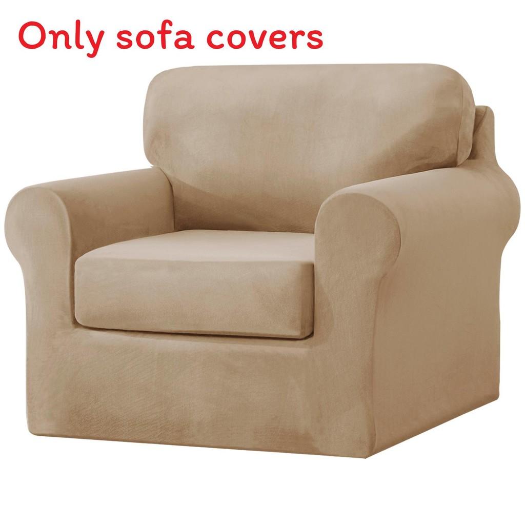 Elastic Polyester Sofa Cover For One Two Three Seat Sofas With Antiwrinkle And Easy Clean Functionality