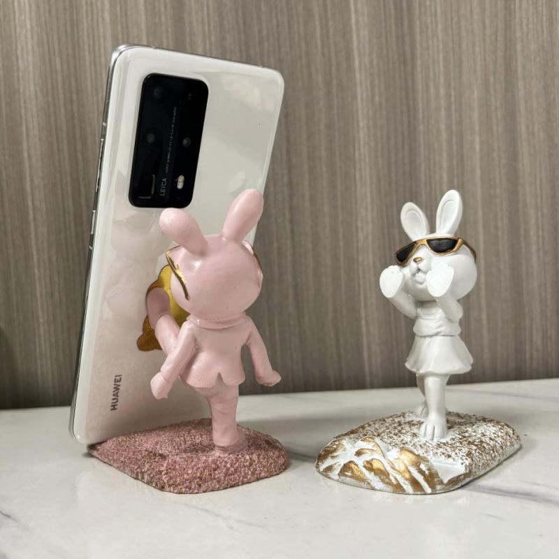 Rogue Rabbit Ornament Niedlicher Handyhalter Büro Desktop Ornament