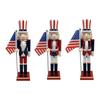 Wood Nutcracker Decorative 38cm Table Ornament Christmas Decoration Nutcracker Figure for Tables Home Festival Party Decoration