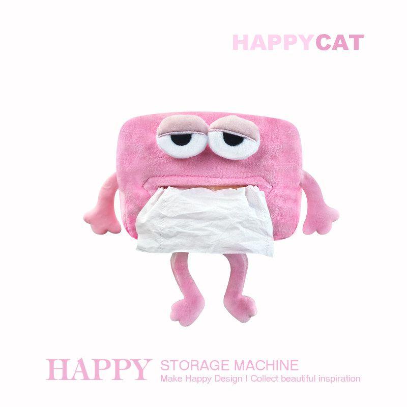 Happy Original Sleepy Little Dog Car Seatbelt Shoulder Cover Cute Car Accessories Shoulder Protector Anti-Wear New Model Sleepy Little Char - Pink Tissue Box