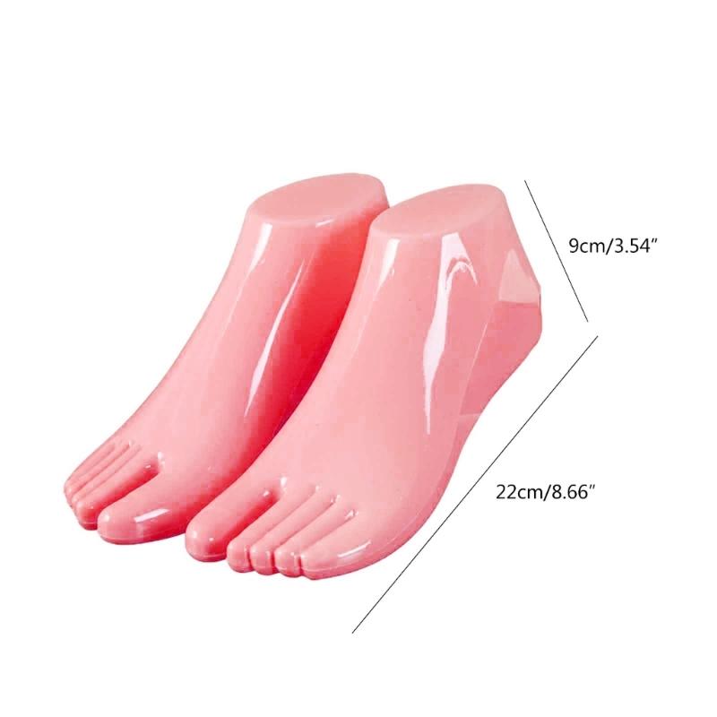 Supporto per Piede Modello Femminile in Plastica Scarpe Calzini Sandalo Supporto Modellatore Strumento Manichino Femminile Espositore per Piede Gioielli
