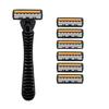 3-layer Stainless Steel Blade Men Razor Washable For Travel For Home Shaver Manual Shave Razors For Daily Face Care
