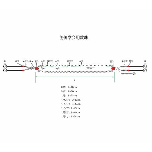 Myorenka Soka Gakkai Women's Prayer Beads, Purple Heart, 8-inch, Small Size, Purple, Natural Wood, Double-Strand Prayer Beads + Prayer Bead Bag Set, O