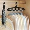 Bold Multifunctional Rotating Hanger: Non-Slip Folding Drying Rack with 11 Holes for Dorm and Household Storage