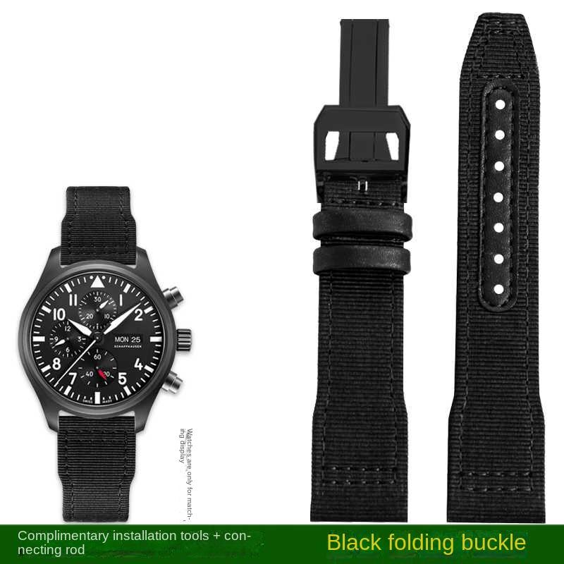 Bracelet de montre en nylon 20 mm 21 mm 22 mm pour IWC Universal Pilot Mark 18 Spitfire Fighter Série Portugal Bracelet de montre en toile