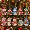 Ornamenti di Natale in Legno, Kit per Pittura con Perle Fai da Te per Adulti, Kit per Diamond Painting di Natale per Adulti, 10 Disegni in Legno con Corda di Canapa