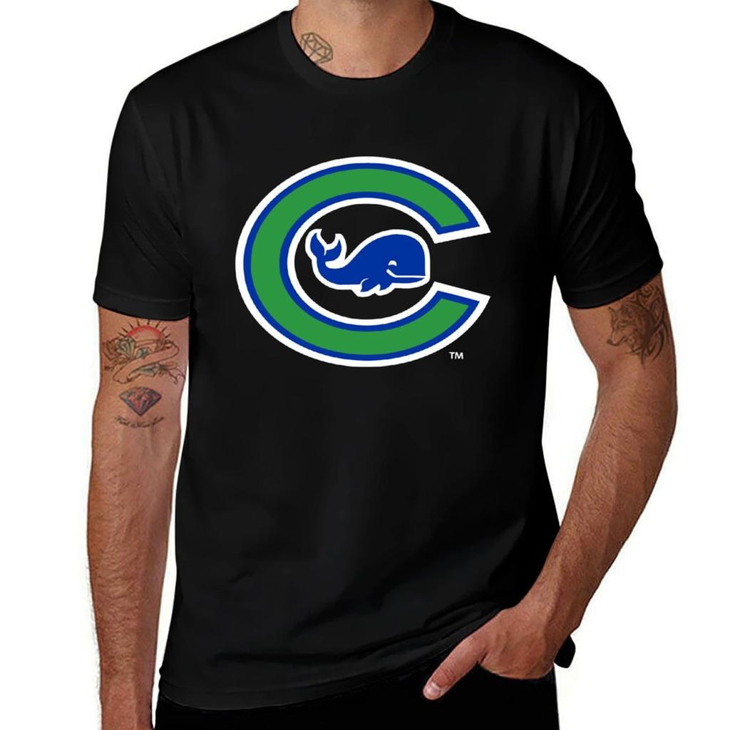 Connecticut Whale Tshirt Basic Solid Color Short Sleeve Cotton Top Tshirt
