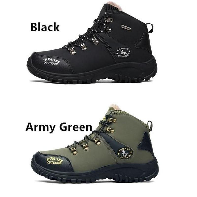 38-46 Men's Winter New Large Size Plus Velvet High Side Hiking Shoes Men's Hiking Shoes Cotton Shoes