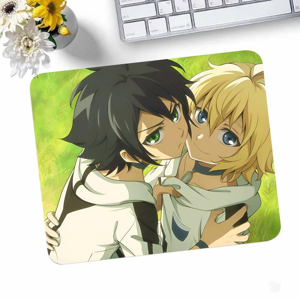 Anime Seraph Of The End Mousepad Small LockEdge Mouse Pad For Gamers Computer Desk Pad Rectangular Anti-slip Rubber