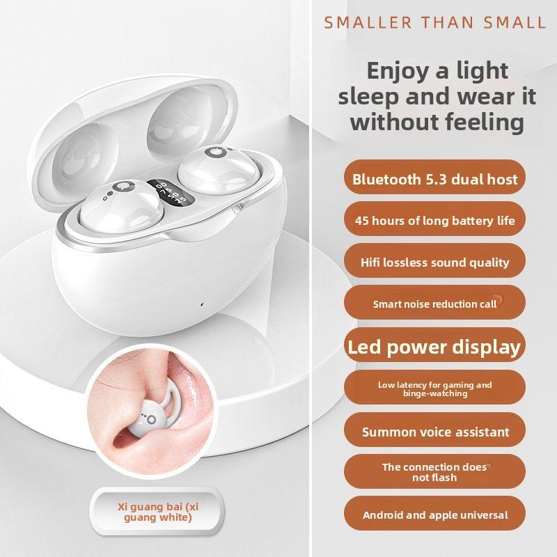 S800 Wireless Bluetooth Headphones, Dual-ear Mini Sleep Touch Digital Display, Painless Wearing Private Mold