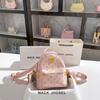 Large Capacity Pink Backpack Fashion Studded Small Shoulder Bag Daily Use