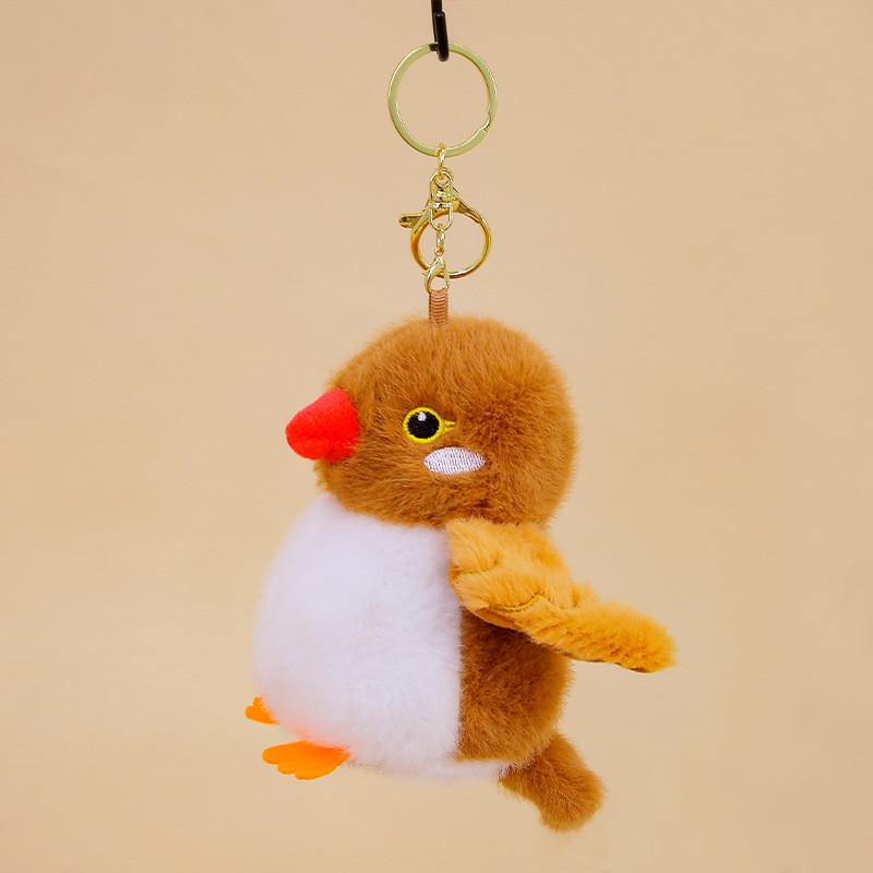Animal Plush Parrot Doll Keychain Pendant For Childrens Gift And Collection