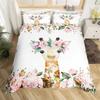 Lovely Baby Elephant FlowersComfortable Duvet Quilt Cover Pillowcase Bedding Set Children Bedroom Decoration Home Textile