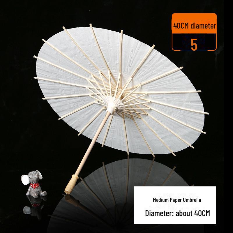 DIY Handbemalter weißer Papierschirm für Kinder – Chinesischer antiker Stil, Bastelaktivität für den Kindergarten