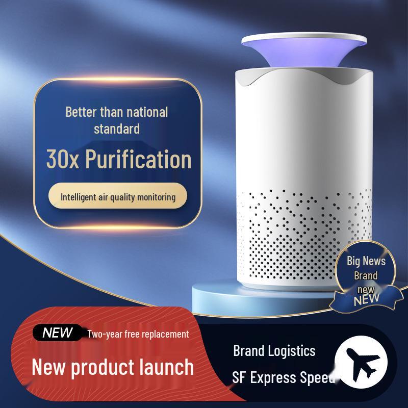Desktop Air Purifier with Formaldehyde Removal & Negative Ion for Indoor Deodorization & Sterilization белый
