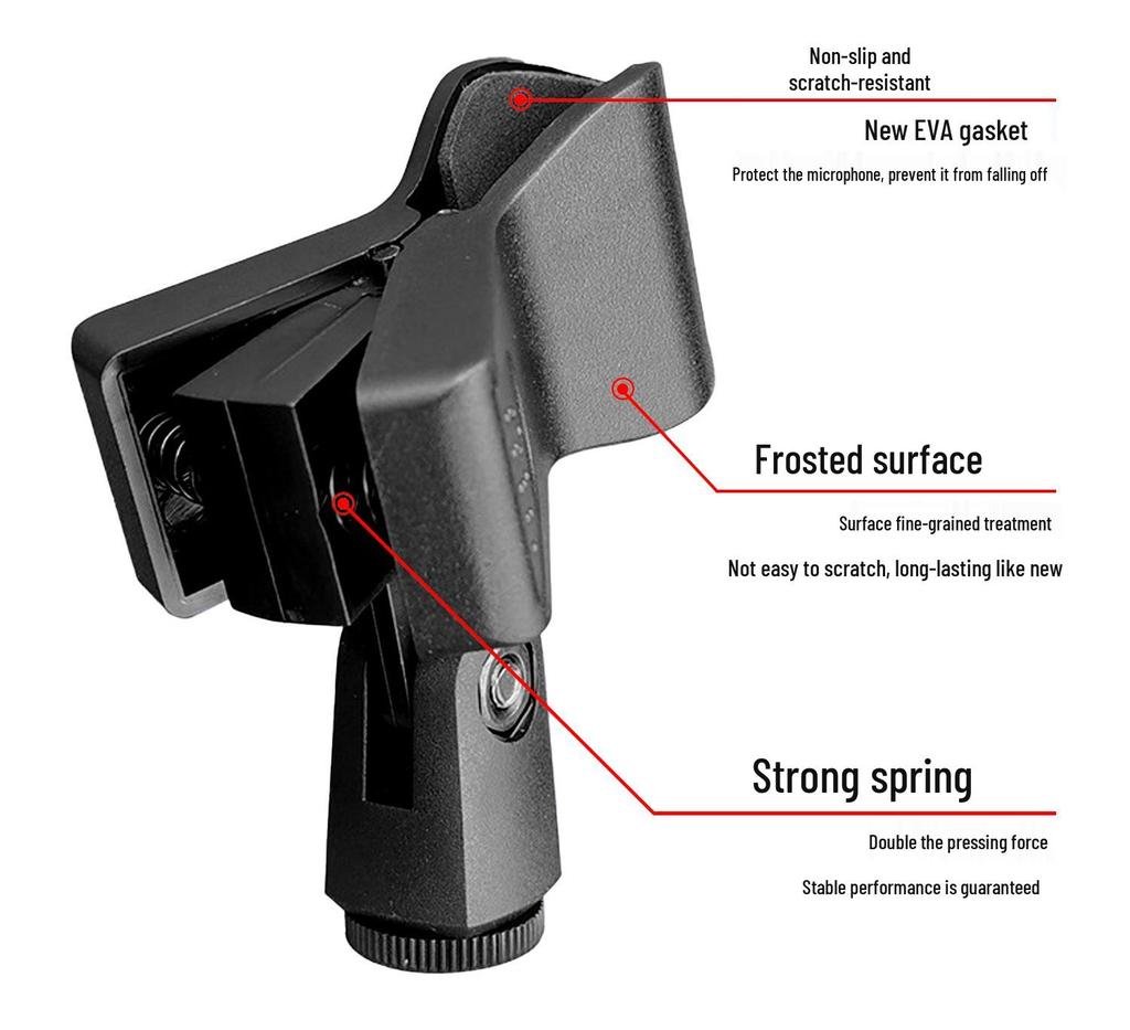 Adjustable Metal Desktop Microphone Stand with Weighted Round Base for Conference, Broadcast & Performance