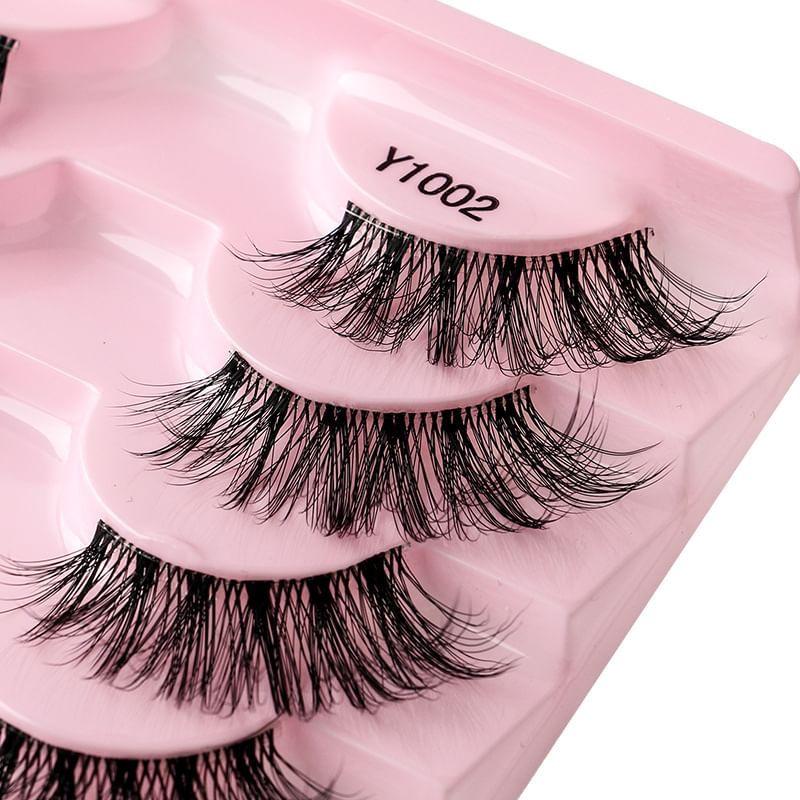 Lashie - Set of 10 Pairs: Volume Criscross Half False Eyelashes