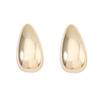 Light luxury high-end matte hollow water drop stud earrings Simple, glossy, fashionable and versatile earrings