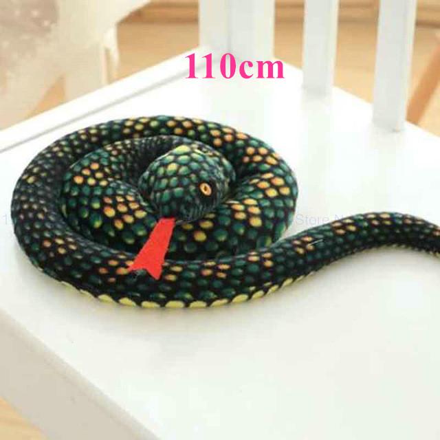 

1 шт. Имитация кобры и питона, плюшевые игрушки, куклы, мягкая набивная игрушка в виде животного для детей, забавный подарок на день рождения, Рождество