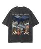 2026 Hot Sale Fashion Art Painting Printed T-shirt Gothic Y2k Washed Oversized T Shirt Summer Short Sleeve Cotton Tees Tops Men Women Clothing