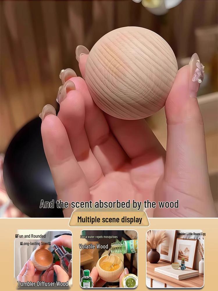 Tumbler Wooden Diffuser: Long-lasting Fireless Aromatherapy, Mosquito Repellent, Floral Water Fragrance for Home, Car, Indoor Use