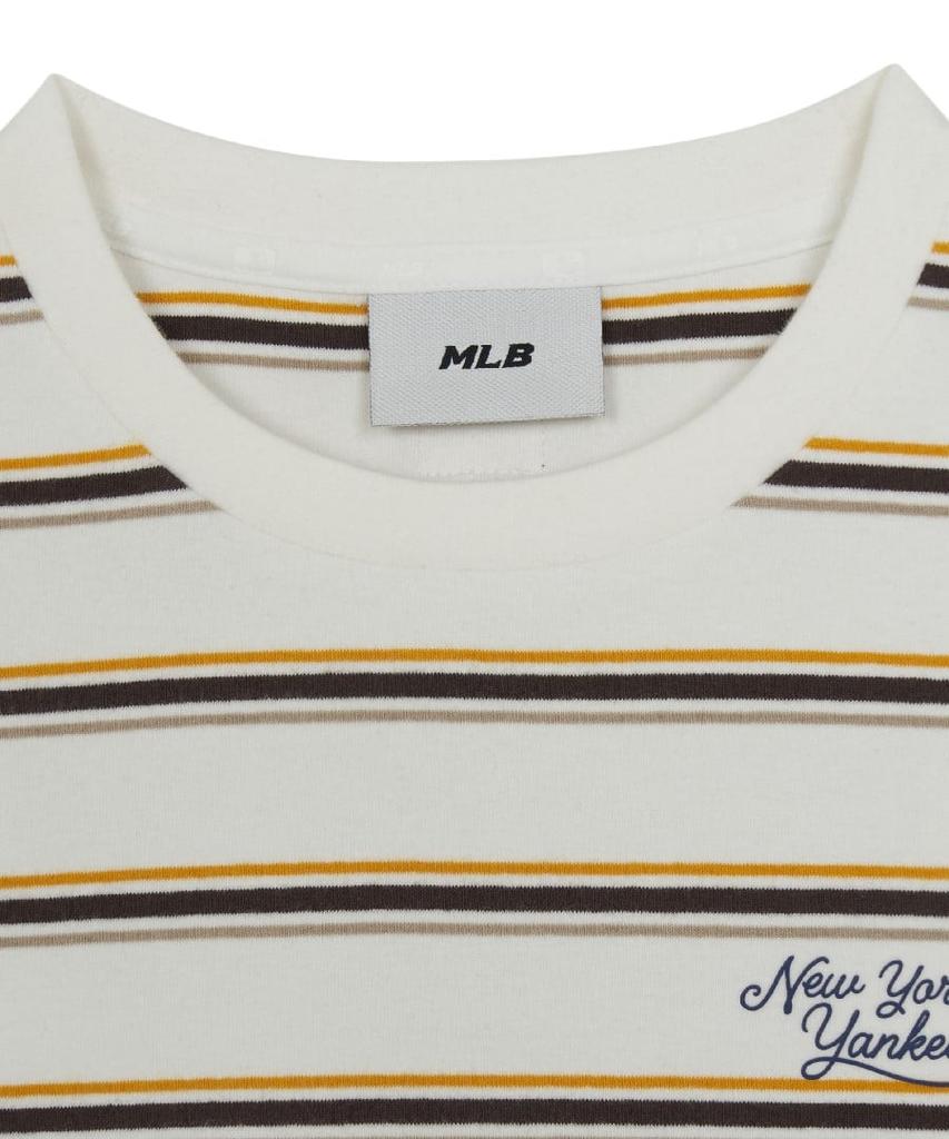 Emelbi Women'S Sporty Striped Crop Short Sleeve T-Shirt Ny (D.Ivory)