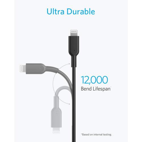 Anker PowerLine II USB-C & Lightning Cable MFi Certified USB PD Compatible Fast Charging Compatible with iPhone 14 / 13 / 12 / SE (3rd Generation) (3.