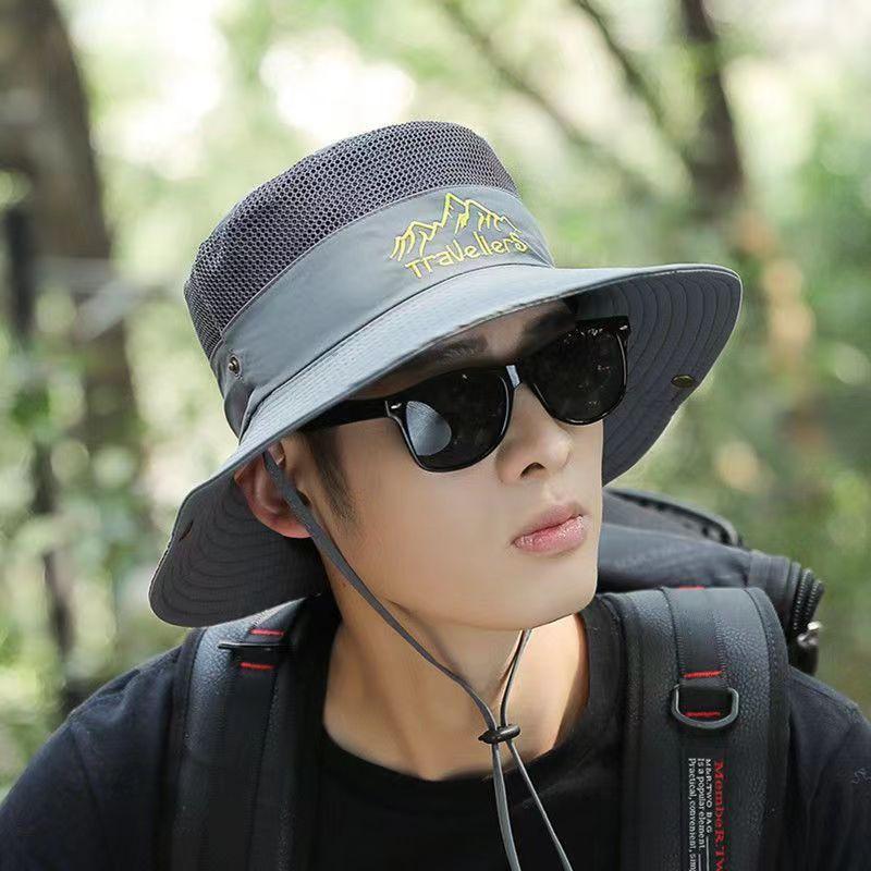 Summer and Autumn Outdoor Cowboy Hat Men's and Women's Hats Climbing Bucket Hat Sun Protection Hat Fishing Mountaineering Sun Hat Hiking Sun Hat