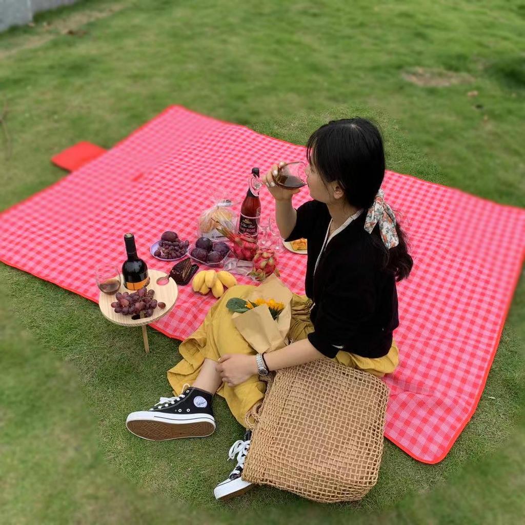 Portabelt Fällbart Utomhus Vinbord & Strandinsatsställ för Picknickar