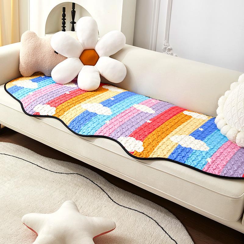 Special-Shaped Nordic Simple Sofa Cushion Fabric Non-Slip Fashion Cushion Chessboard Plaid Four Seasons Universal Sofa Cover Cover Thickened