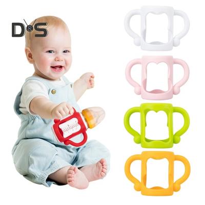 Asas para biberones de silicona sin BPA, agarre fácil, suaves, seguras, fáciles de limpiar, funda para biberón, accesorios para bebés