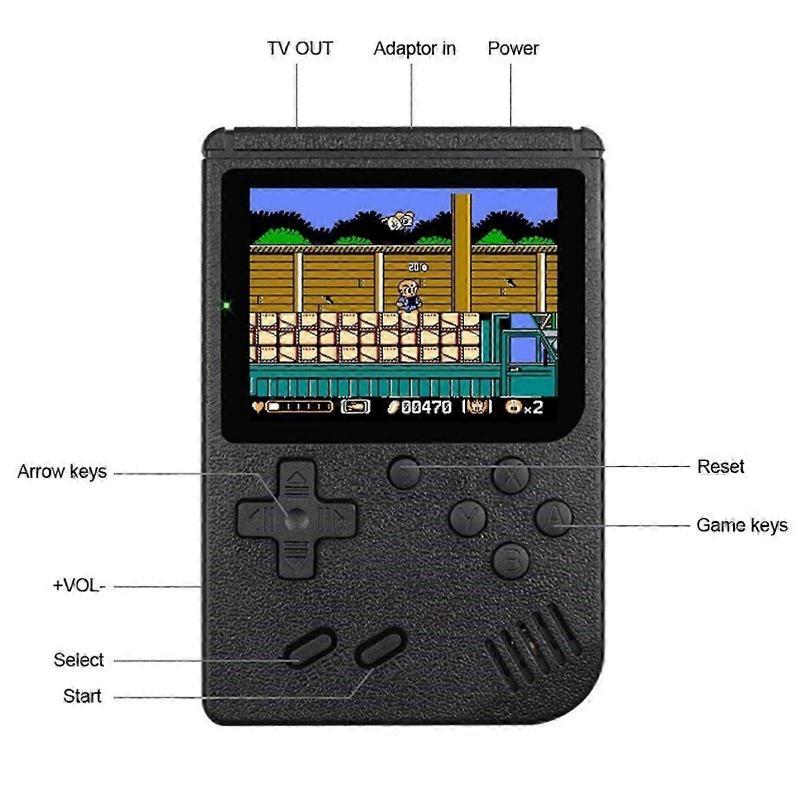 New Tiny Tendo-Tinytendo Handheld Console, 400 Games in 1 Device, Retro Handheld Game Console, Handheld Game Console Support 2 Players Play on Tv