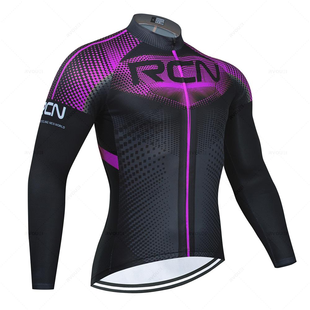 

RCN Mens Autumn Long Sleeve 2026 Racing MTB Spring Long Cycling Jersey Set Bike Cycling Bicycle Clothing Uniform Ropa Ciclismo 5XL