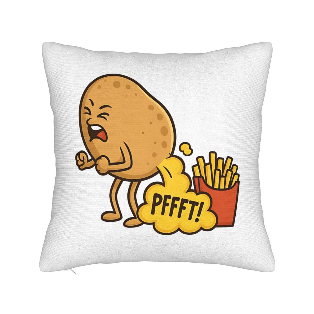 Potato Farting French Fries Pillow Cover Comfy Cushion Cover Morden Pillow Case For Living Room Bed Chair