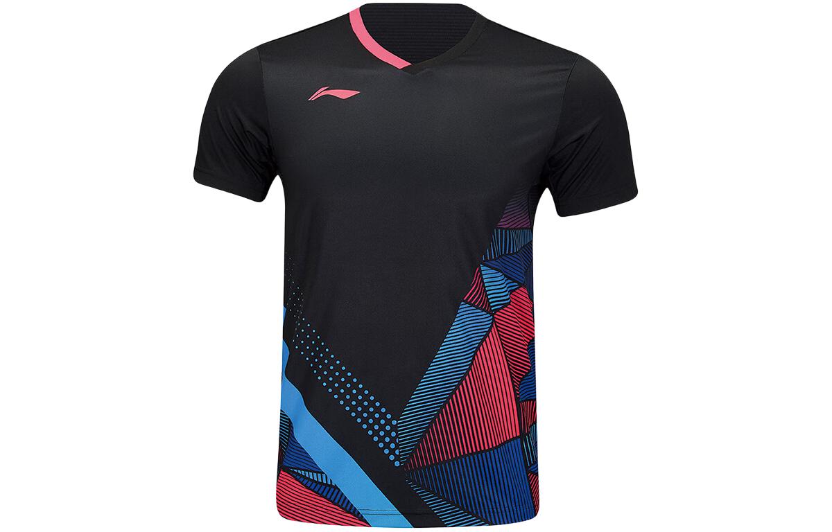 Li Ning Badminton Collection T Shirt Unisex Black AAYU129-1 L