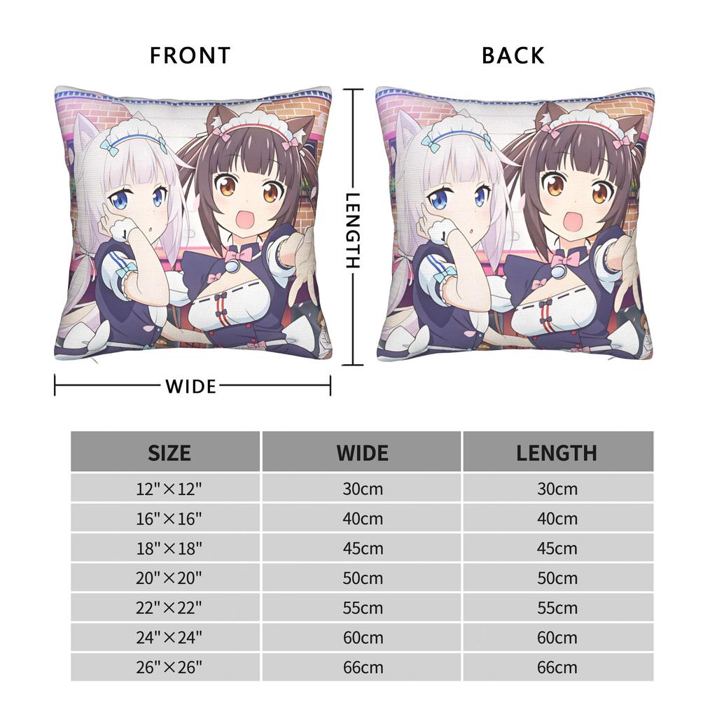 NEKOPARA  Pillow Cover  Novelty Pillow Case For Office Car Home Decorative Cover Polyester Design Pillowcases Birthday Gift