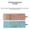 Multi-pocket Rolled Jewelry Storage Bag Compact Rings Necklace Storage Pouch  Women