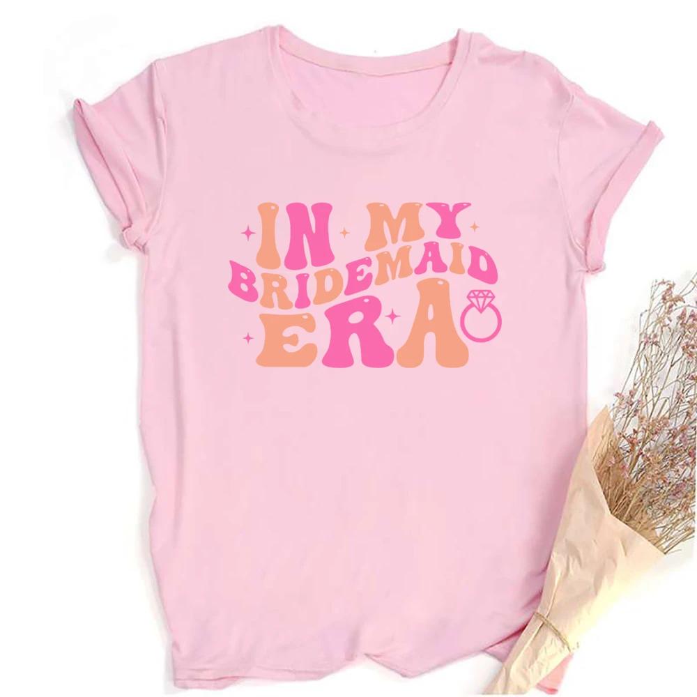 In My Bride Squad Era Team Bridal Tshirt Single Party Dress Retro Bridal Shower Top Bridesmaid Womens Tshirt S