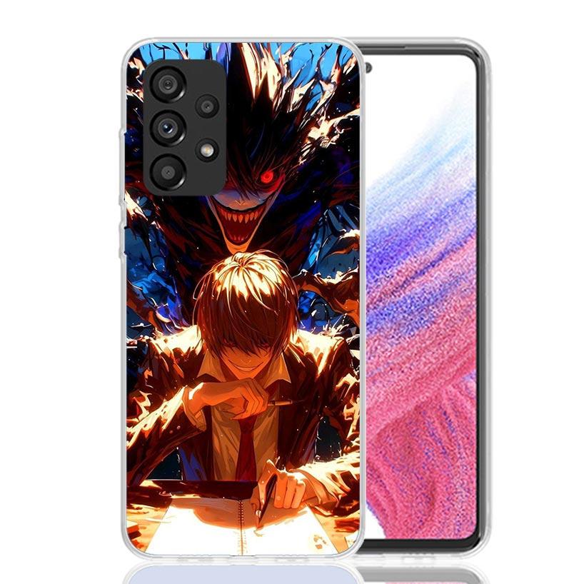 

N-Note D-Death Yagami Light Phone Case for Samsung Galaxy A52 A51 A50S A12 A22 A32 A72 A10S A30S A31 A71 Note 20 Ultra 10 Plus S Samsung Note 20Ultra