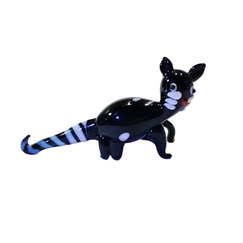 

Artisanal Black Cats Miniature Sculpture Vintage Handcrafted Glass Decors Perfect Gift For Pet Lover Collectors Ornament 1