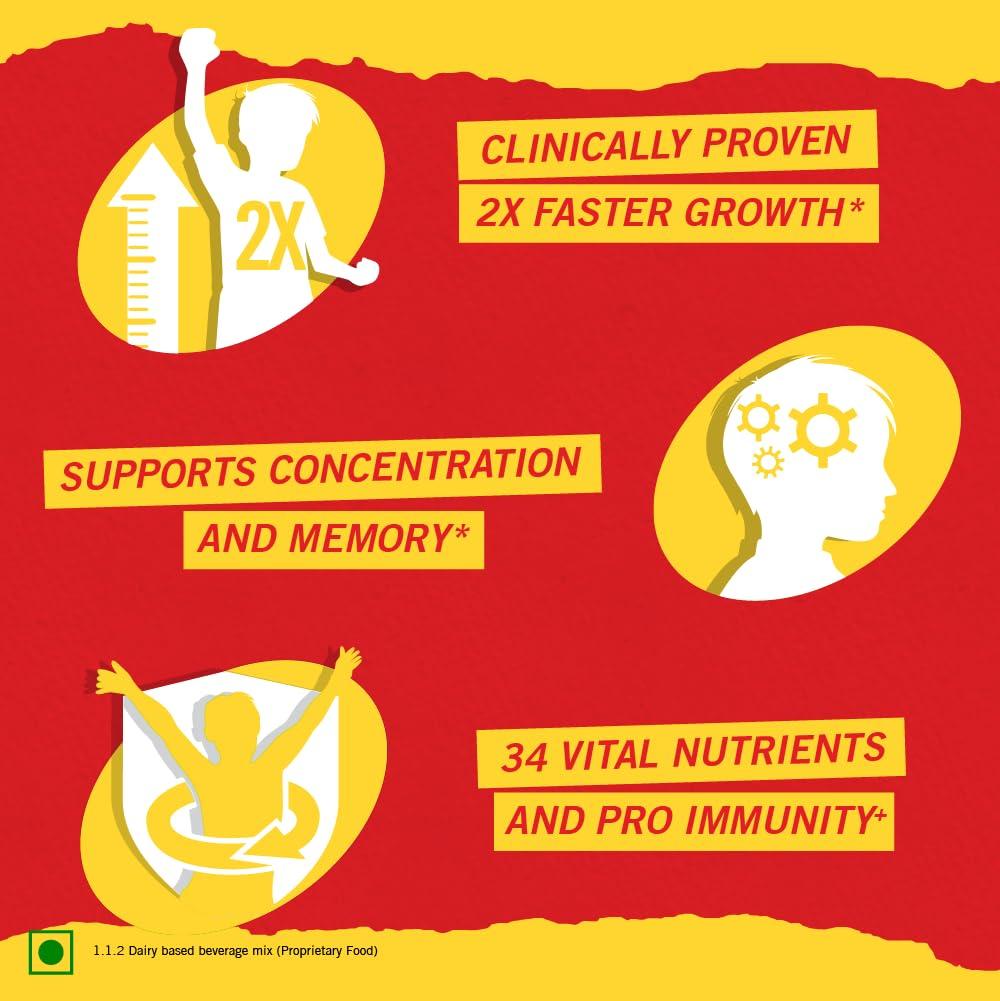 Complan Kesar Badam Výživový nápoj v prášku pro děti 500 g Dóza Vysoký obsah bílkovin a 34 živin