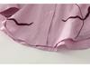 Spring Luxury French Chic Pink Embroidered Long-Sleeve Women's Shirt