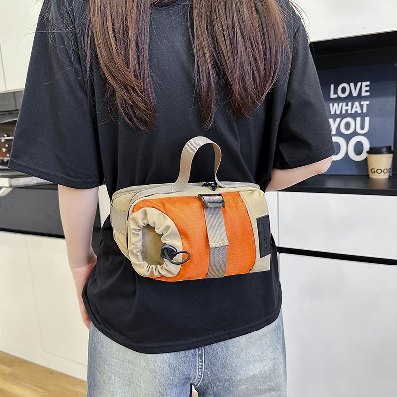 Unisex Crossbody Bag – Korean Minimalist Design Compartment with Water Bottle Holder for Hiking Climbing