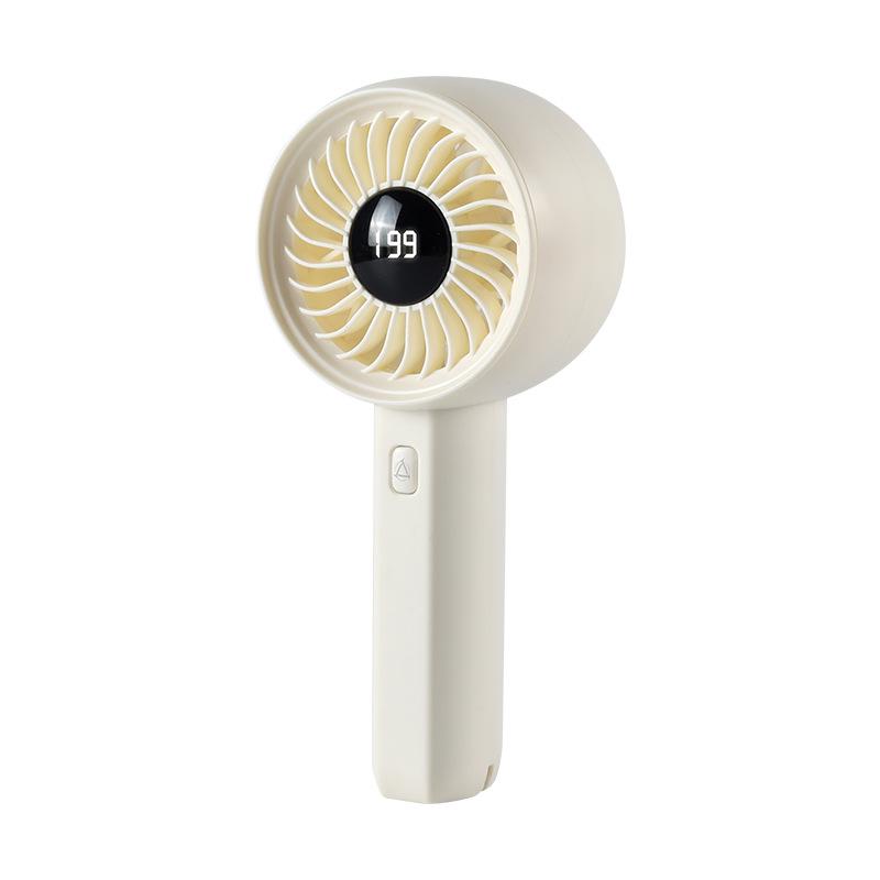 Portable Rechargeable USB Mini Fan with Digital Display and Strong Wind