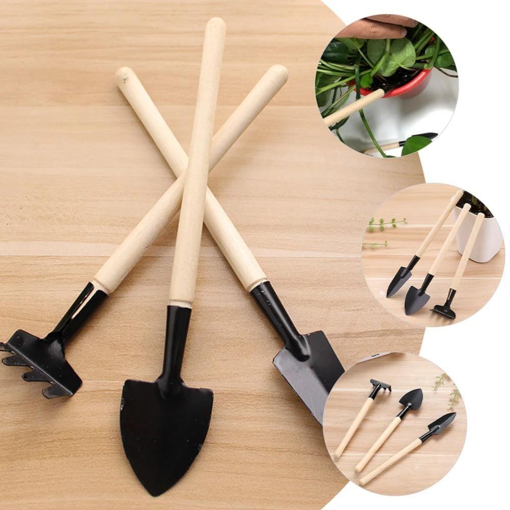 6PCS/2 Sets Gardening Tools Set Mini Spade Shovel Rake Flower Potted Plant Succulents Planting Tools Potted Soil Loosening and Flower Planting Tools