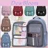 High School Student Backpack With Solid Color Letter Print For Campus Use