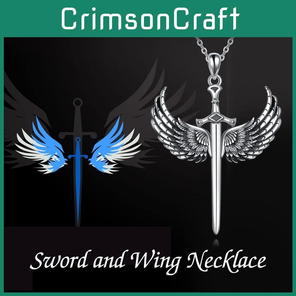 Cross Unique Wings Pendant Necklace With Alloy Material For Daily Urban Style